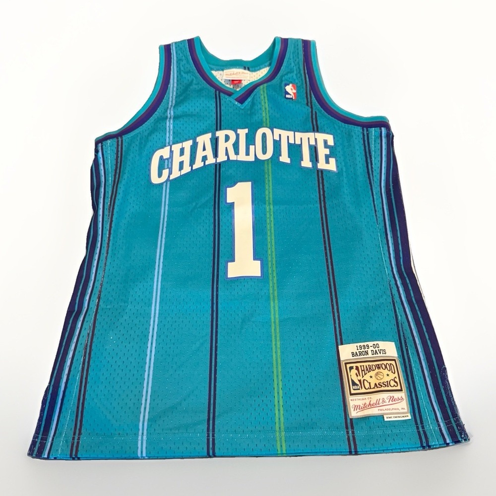 Mitchell & Ness Men M NBA Swingman Road Jersey Charlotte Hornets 99 Baron Davis